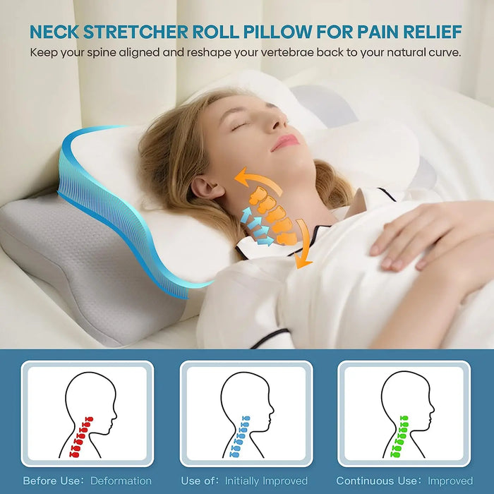 Ergonomic Memory Foam Pillow for Superior Neck Pain Relief.